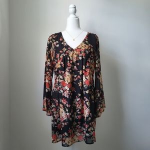 Peppermint Black floral dress from boutique Brand